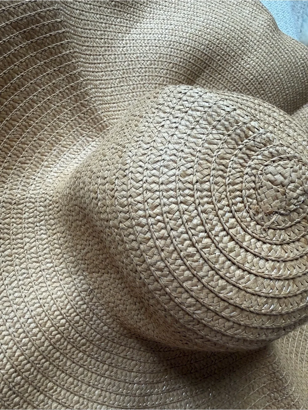 Packable Floppy Straw Sun Hat - Natural Beige